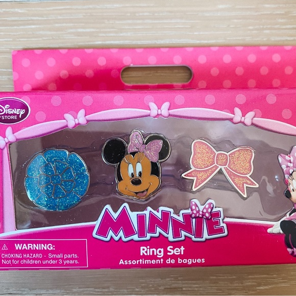 BNIB | Disney Minnie Mouse Ring Set - Pink and Blue - Picture 3 of 3